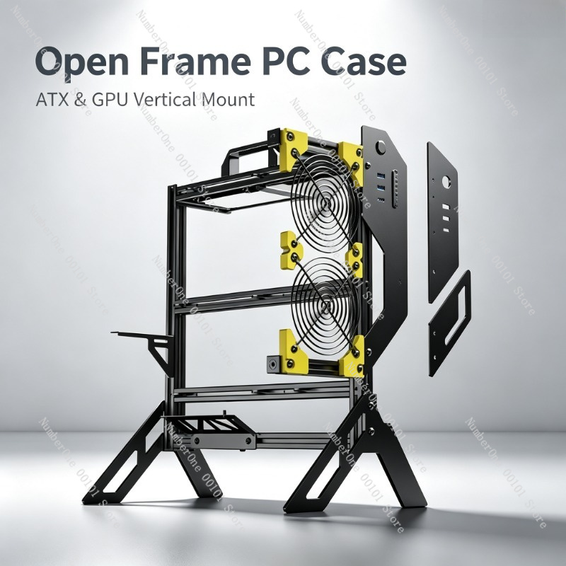 Aluminum Open Frame Test Bench Water Cooling - Компьютерный корпус из алюминия с открытой