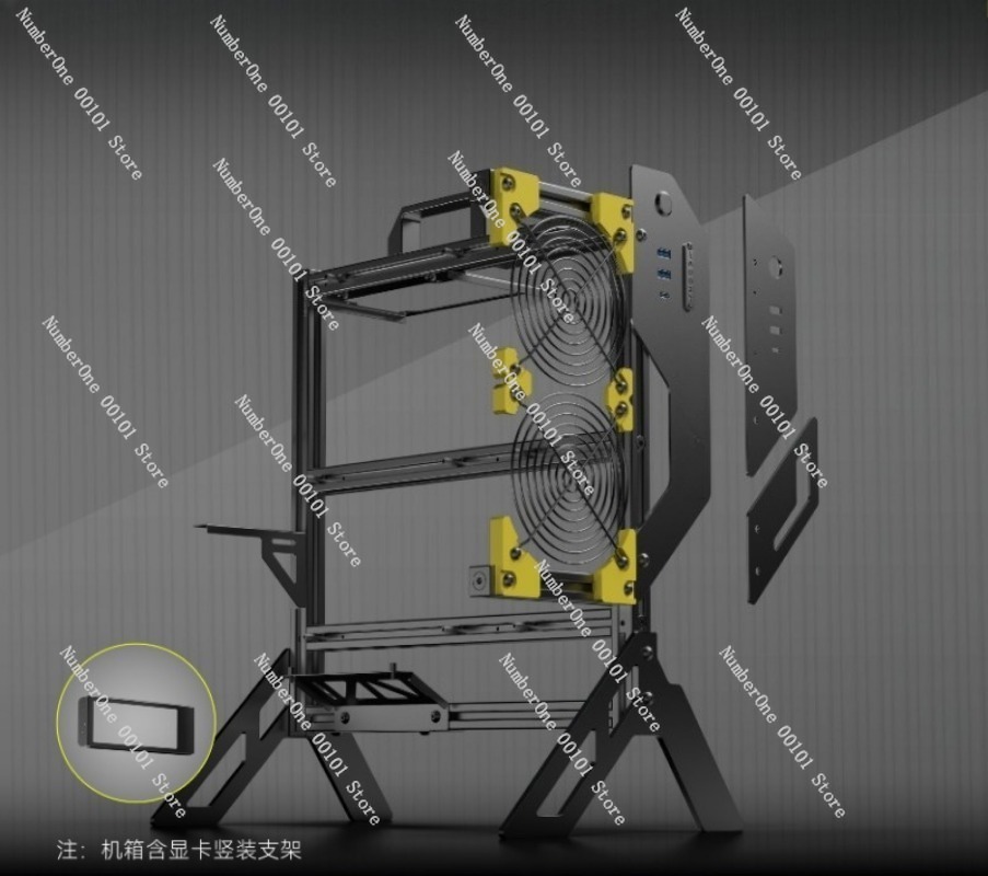 Компьютерный корпус из алюмини – обзор и цена Aluminum Open Frame Test Bench Water Cooling